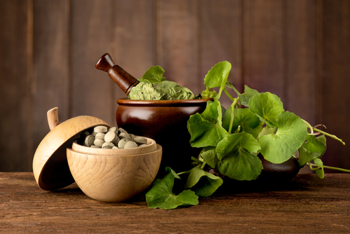 Centella,Asiatica,Or,Gotu,Kola,,,Green,Leaves,Isolated,On