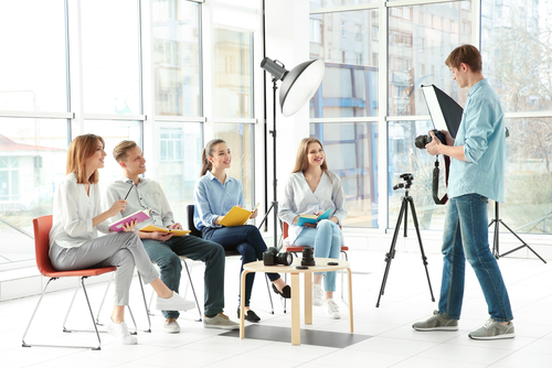 Group,Of,Students,With,Instructor,During,Photography,Classes