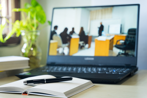 Concept,Of,Student,Watching,Lesson,Online,On,Pc,And,Studying