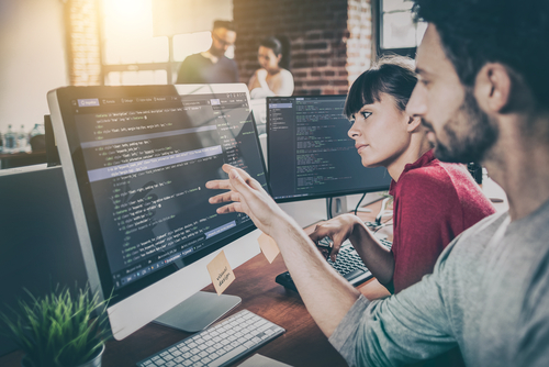 Developing,Programming,And,Coding,Technologies.,Website,Design.,Programmer,Working,In