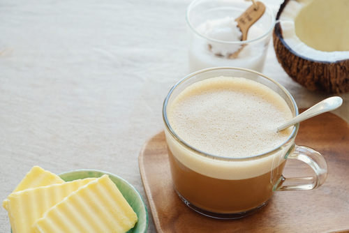 Bulletproof,Coffee,Latte,,Blended,With,Organic,Grass,Fed,Butter,And