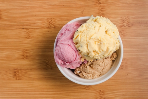 Top,View,Of,A,Bowl,Of,Different,Flavors,Of,Ice