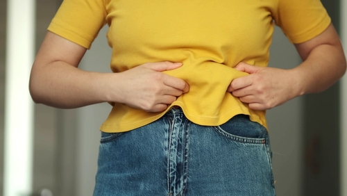 Woman,Body,Fat,Belly.,Obese,Woman,With,Fat,Upset,About