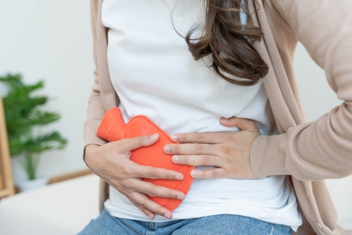 Stomach,Ache.,Asian,Women,Have,Abdominal,Pain,,Indigestion,,Gastritis,,Menstrual